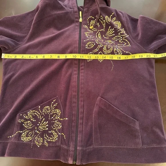 Purple Embellished Women's Jacket - Picture 7 of 8